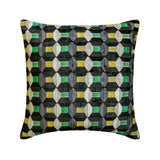 Green Shapes Throw Cushion Cover