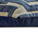 Midnight Maze - Blue Velvet Throw Cushion Cover