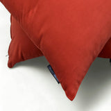Dark Rust Plain Velvet Throw Cushion Cover - Dark Rust Velvet