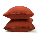 Dark Rust Velvet Lumbar Cushion Cover Pack of 2 - Dark Rust Velvet Dream