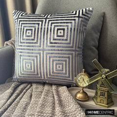 Twilight Illusion - Blue Velvet  Throw Cushion Cover
