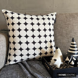 Mono Muse - Black And White Cotton Throw Cushion Cover