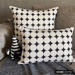 Black And White Cotton Throw Pillow Cover - Mono Muse