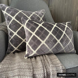 Graphite Luxe - Gray Velvet Throw Cushion Cover