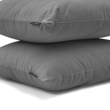 Light Gray Plain Velvet Throw Cushion Cover - Light Gray Velvet