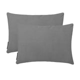 Light Gray Velvet Lumbar Cushion Cover Pack of 2 - Light Gray Velvet Dream