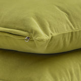 Chartreuse Plain Velvet Throw Cushion Cover - Chartreuse Velvet