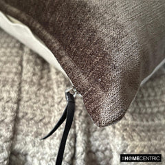Velvet Brown Jules - Brown Velvet Throw Cushion Cover