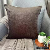 Velvet Brown Jules - Brown Velvet Throw Cushion Cover