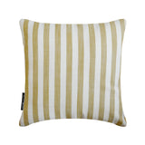 Ochre Cotton Throw Cushion Cover - Stripe Plush Ochre