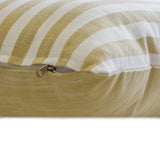 Ochre Cotton Throw Cushion Cover - Stripe Plush Ochre