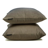 Taupe Plain Velvet Throw Cushion Cover - Taupe Velvet