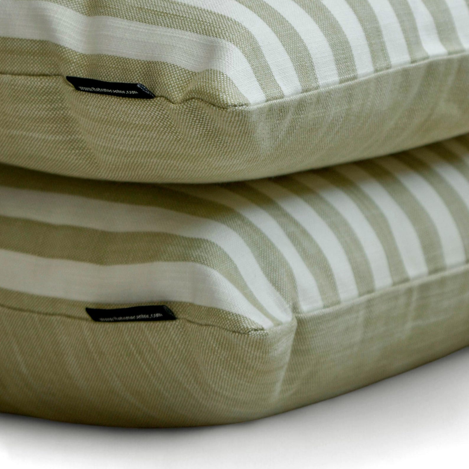Stripe Plush Sage Throw Cushion Cover