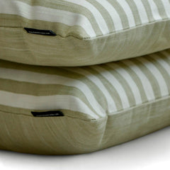 Stripe Plush Sage Throw Cushion Cover