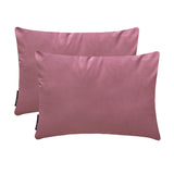 Dusky Pink Velvet Lumbar Cushion Cover Pack of 2 - Dusky Pink Velvet Dream