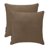 Mocha Brown Plain Velvet Throw Cushion Cover - Mocha Brown Velvet