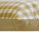 Ochre Cotton Throw Cushion Cover - Checkmate Ochre
