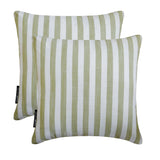 Sage Cotton Throw Cushion Cover - Stripe Plush Sage