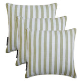 Sage Cotton Throw Cushion Cover - Stripe Plush Sage