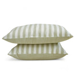 Sage Cotton Lumbar Cushion Cover - Lush Lines Sage