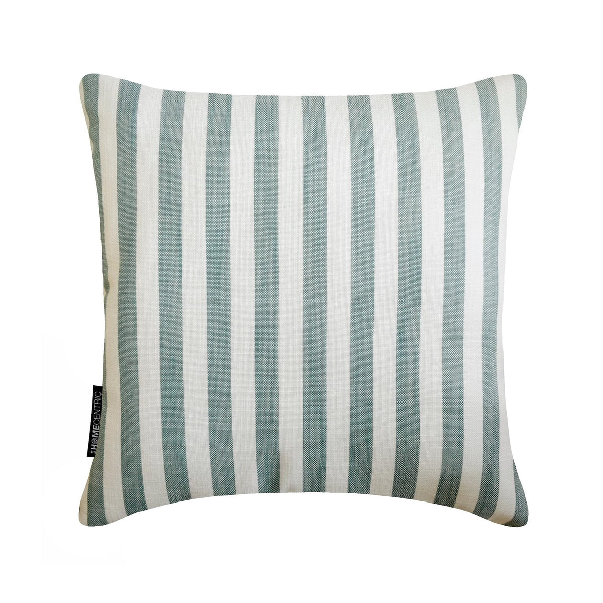 Aqua Cotton Throw Cushion Cover - Stripe Plush Aqua