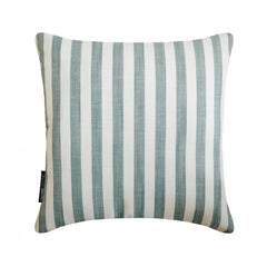 Aqua Cotton Throw Cushion Cover - Stripe Plush Aqua