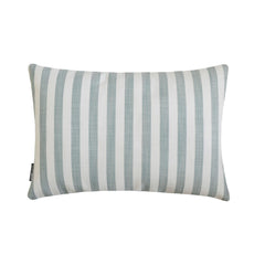 Aqua Cotton Lumbar Cushion Cover - Lush Lines Aqua