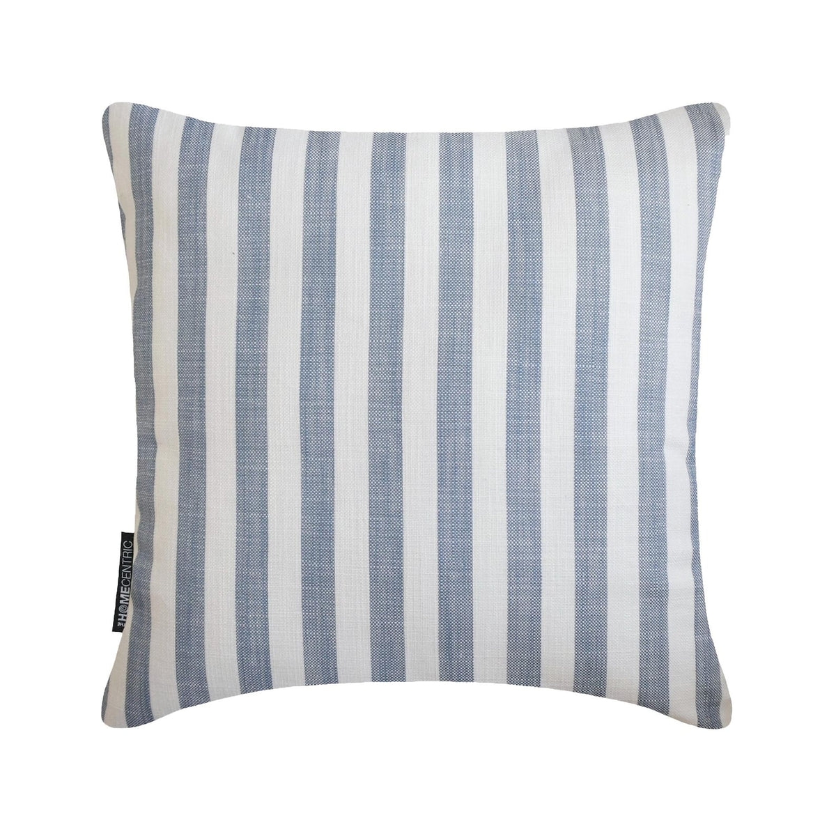 Blue Cotton Throw Cushion Cover - Stripe Plush Blue