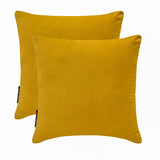 Mustard Yellow Plain Velvet Throw Cushion Cover - Mustard Yellow Velvet