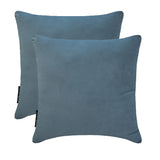 Dusty Blue Plain Velvet Throw Cushion Cover - Dusty Blue Velvet