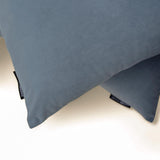 Dusty Blue Velvet Lumbar Cushion Cover Pack of 2 - Dusty Blue Velvet Dream