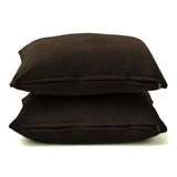 Dark Brown Plain Velvet Throw Cushion Cover - Dark Brown Velvet