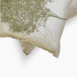 Green Jacquard Lumbar Cushion Cover - Misty Evergreen