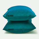 Turquoise Blue Plain Velvet Throw Cushion Cover - Turquoise Velvet