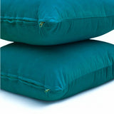 Turquoise Blue Plain Velvet Throw Cushion Cover - Turquoise Velvet