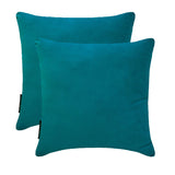 Turquoise Blue Plain Velvet Throw Cushion Cover - Turquoise Velvet