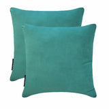 Aqua Plain Velvet Throw Cushion Cover - Aqua Velvet
