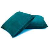 Peacock Plain Velvet Throw Cushion Cover - Peacock Velvet
