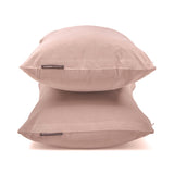 Pastel Peach Velvet Lumbar Cushion Cover Pack of 2 - Pastel Peach Velvet Dream