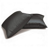 Charcoal Plain Satin Throw Cushion Cover - Charcoal Slub Satin