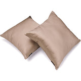 Peach Beige Plain Satin Throw Cushion Cover - Peach Beige Slub Satin
