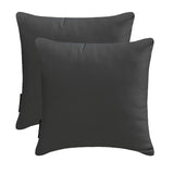 Charcoal Slub Satin Throw Cushion Cover