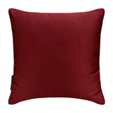 Deep Red Slub Satin - Red Satin Throw Pillow Cover