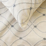 Broderie Belle - Cotton Linen Beige Decorative Bed Runner and Cushion Cover