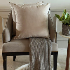 Fawn Velvet Throw Cushion Cover