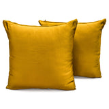 Dark Gold Plain Satin Throw Cushion Cover - Dark Gold Slub Satin
