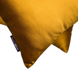 Dark Gold Satin Lumbar Cushion Cover Pack of 2 - Dark Gold Slub Satin
