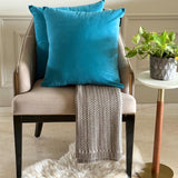Turquoise Velvet Throw Cushion Cover