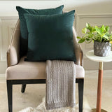 Bottle Green Velvet Throw Cushion Cover
