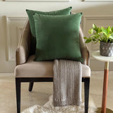 Dark Green Velvet Throw Cushion Cover